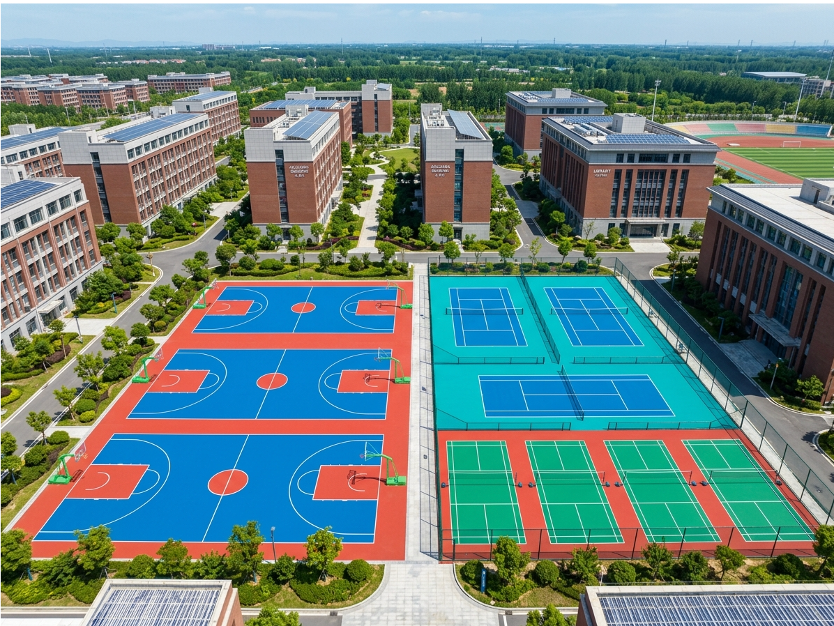 衢州市硅PU球场透气型塑胶跑道 - 方案